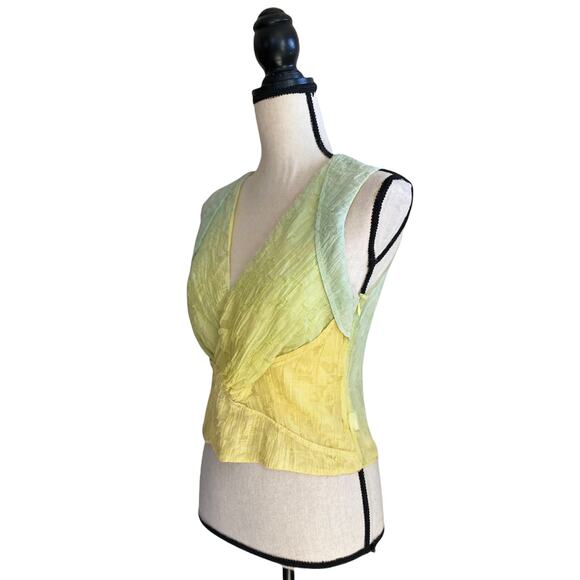 Christian Cota Spring 2012 Designer Hand Dyed Sample Blouse - Picture 4 of 16